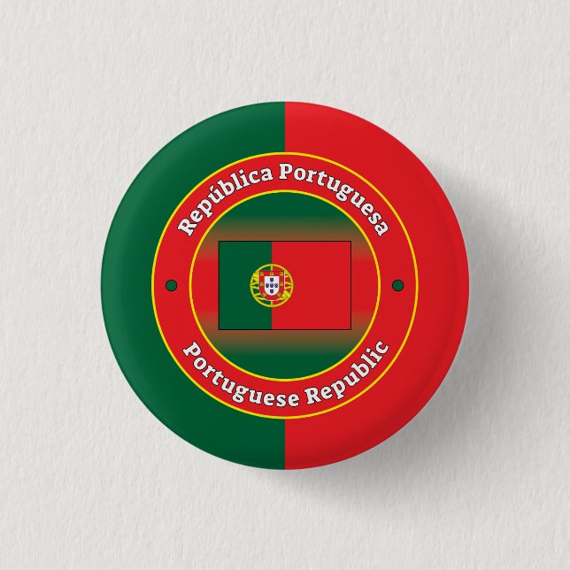 Portuguese Republic 1 Inch Round Button (Front)