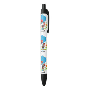 Portuguese Rooster Black Ink Pen