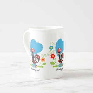 Portuguese Rooster Bone China Mug