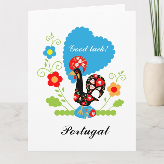Portuguese Rooster Card (Front)