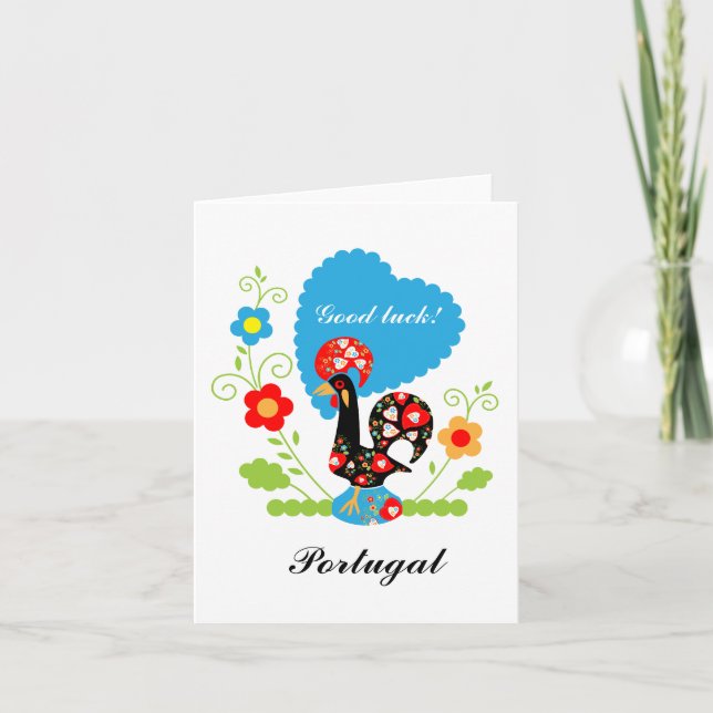 Portuguese Rooster Card (Front)