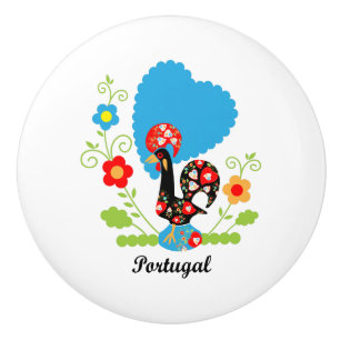 Portuguese Rooster Ceramic Knob