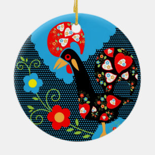 Portuguese Rooster Ceramic Ornament
