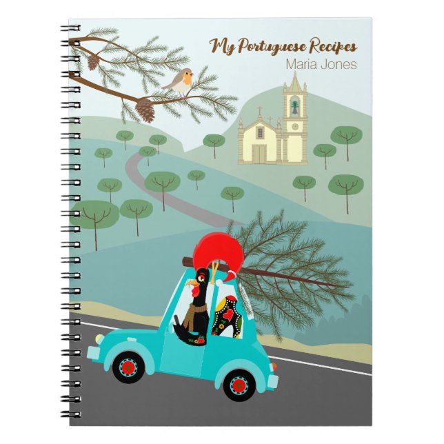  Portuguese Rooster Christmas festive ride Notebook (Front)