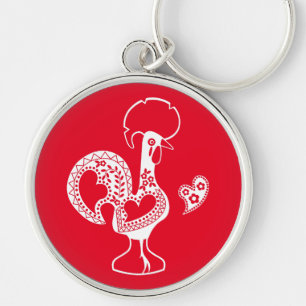 Portuguese Rooster Good Luck - Boa Sorte Keychain