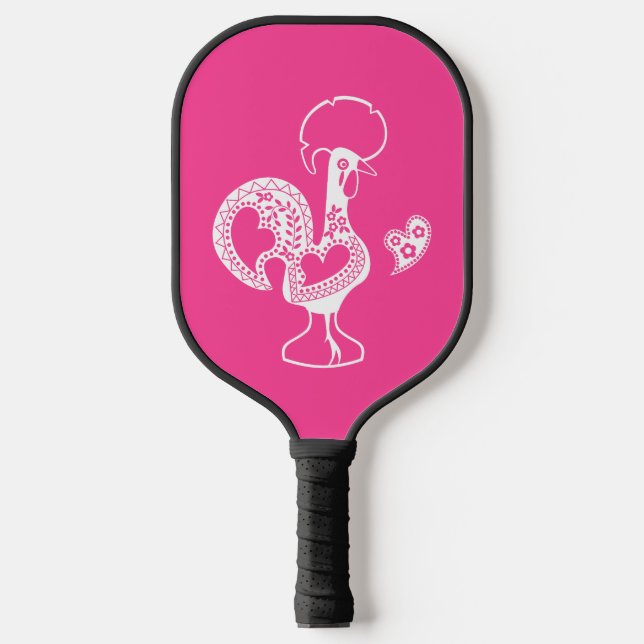 Portuguese Rooster Good Luck - Boa Sorte Pickleball Paddle (Front)