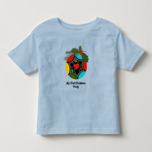 Portuguese Rooster holly Christmas Bauble Toddler T-shirt