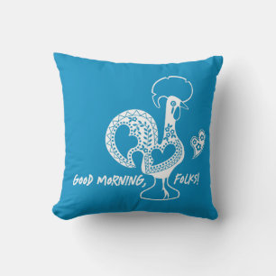 Portuguese Rooster Modern Silhouette Throw Pillow