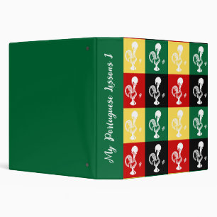 Portuguese Rooster of Barcelos colourful pattern Binder