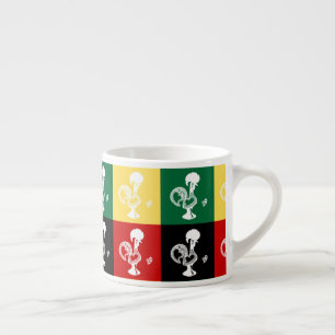 Portuguese Rooster of Barcelos colourful pattern Espresso Cup