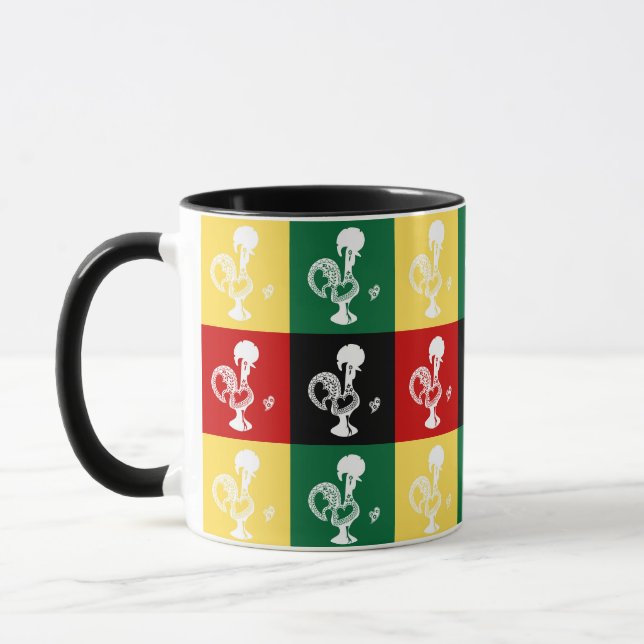 Portuguese Rooster of Barcelos colourful pattern Mug (Left)