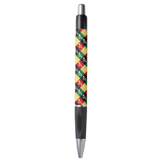Portuguese Rooster of Barcelos colourful pattern Pen (Front Vertical)