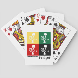 Portuguese Rooster of Barcelos colourful pattern Playing Cards