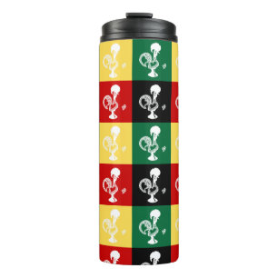 Portuguese Rooster of Barcelos colourful pattern Thermal Tumbler