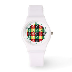 Portuguese Rooster of Barcelos colourful pattern Watch