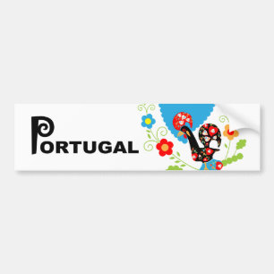 Portuguese Rooster of Luck bumper Sticker