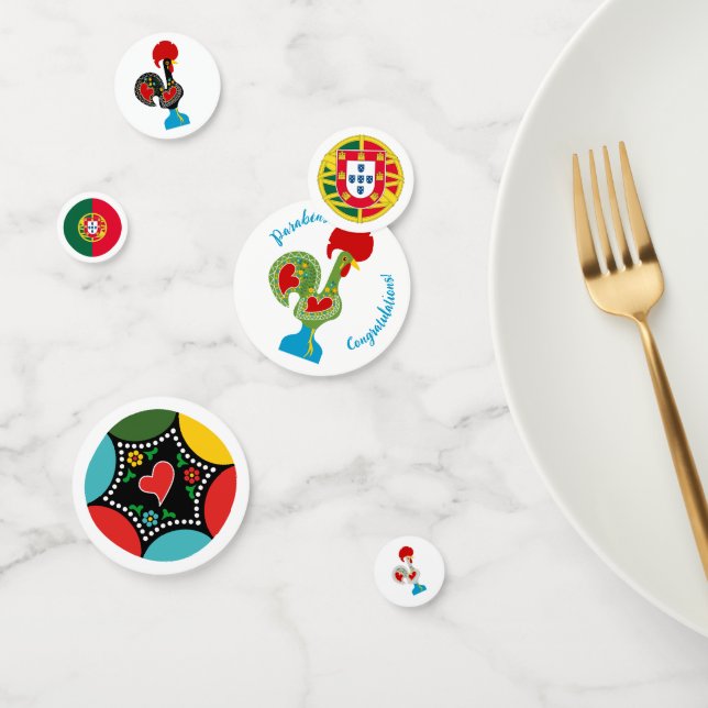 Portuguese Rooster of Luck Confetti (Group)