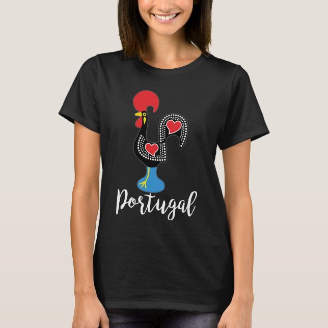 Portuguese Rooster Portugal Galo de Barcelos Figur T-Shirt (Front)