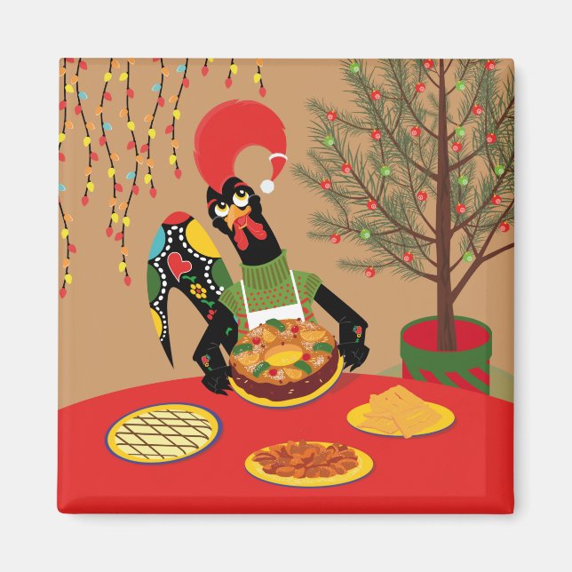 Portuguese Rooster Sweet Christmas   Magnet (Front)