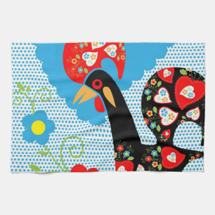 Portuguese Rooster symbol of Portugal Kitchen Towel