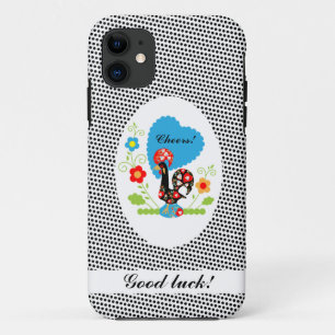 Portuguese rooster with black polka dots iPhone 11 case