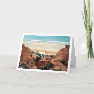 Portuguese Sandy Beach Landscape Card