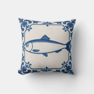 Portuguese sardine - throw pillow