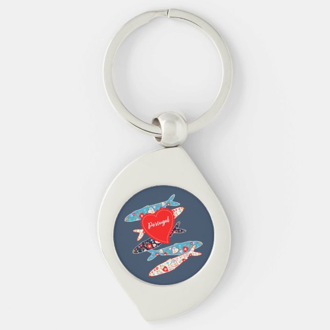 Portuguese sardines keychain (Front)