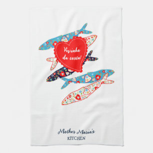 Portuguese sardines kitchen towel