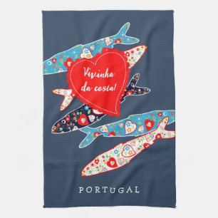 Portuguese sardines kitchen towel