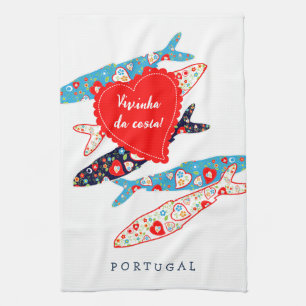Portuguese sardines kitchen towel