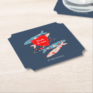 Portuguese sardines paper coaster