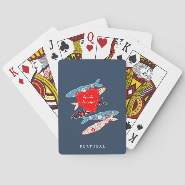 Portuguese sardines playing cards (Back)