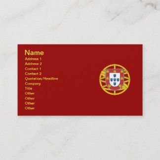Portuguese shield business card