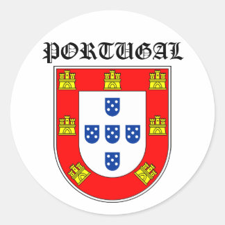 Portuguese Shield Classic Round Sticker