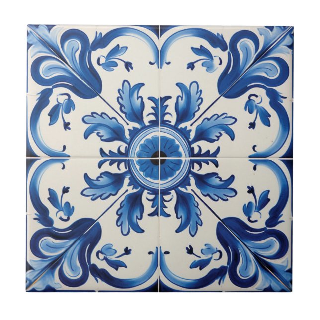 Portuguese style cute pattern  tile (Front)