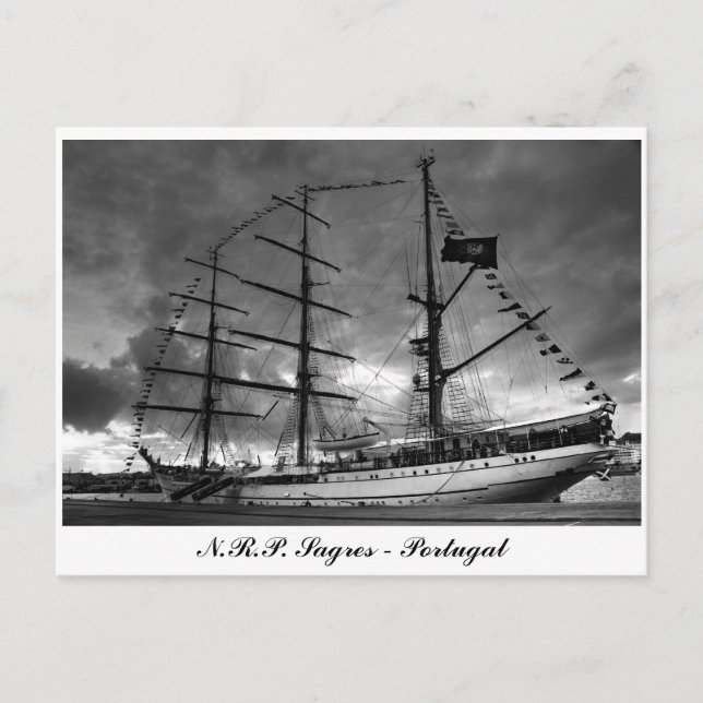 Portuguese tall ship postcard (Front)