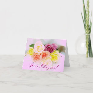 Portuguese: Thank you rose bouquet