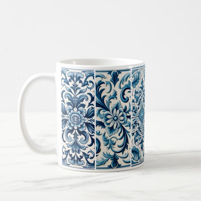 Portuguese tile coffee mug (Left)