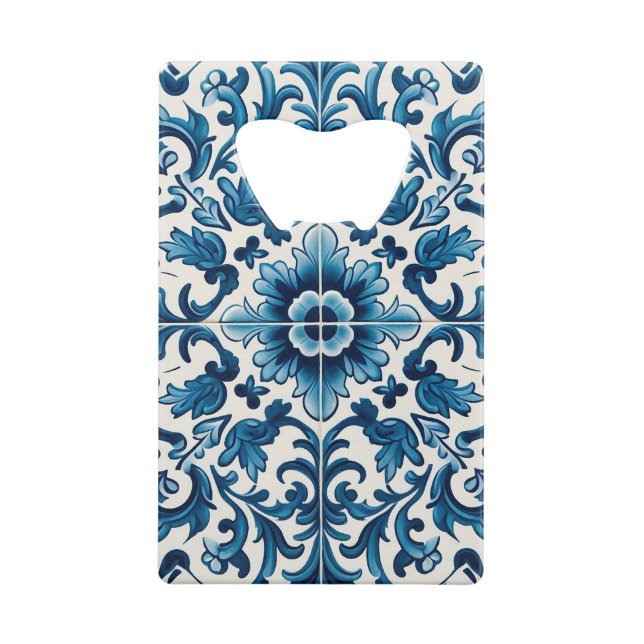 Portuguese tile credit card bottle opener (Back)