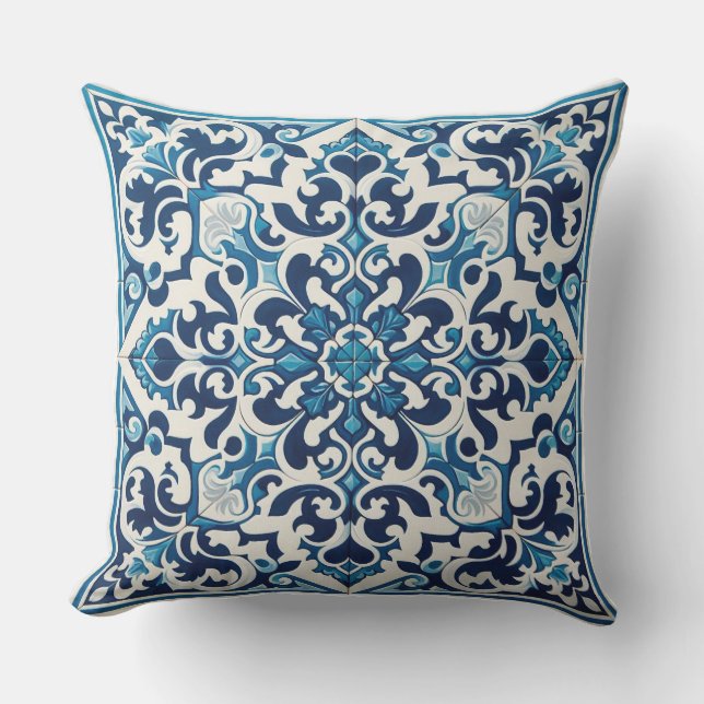 Portuguese tile outdoor pillow (Front)