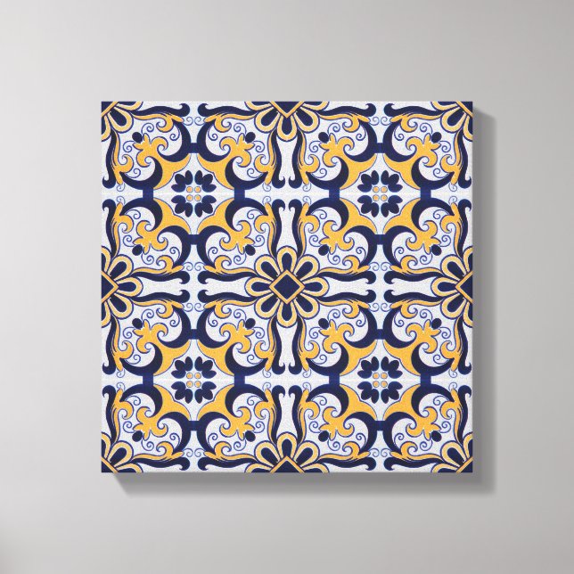 Portuguese tile pattern canvas print (Front)
