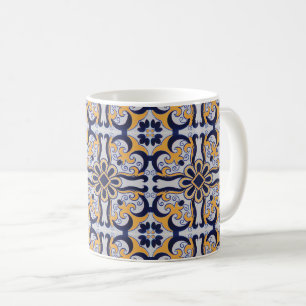 Portuguese tile pattern coffee mug