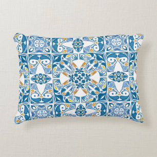 Portuguese Tile Pattern Decorative Pillow
