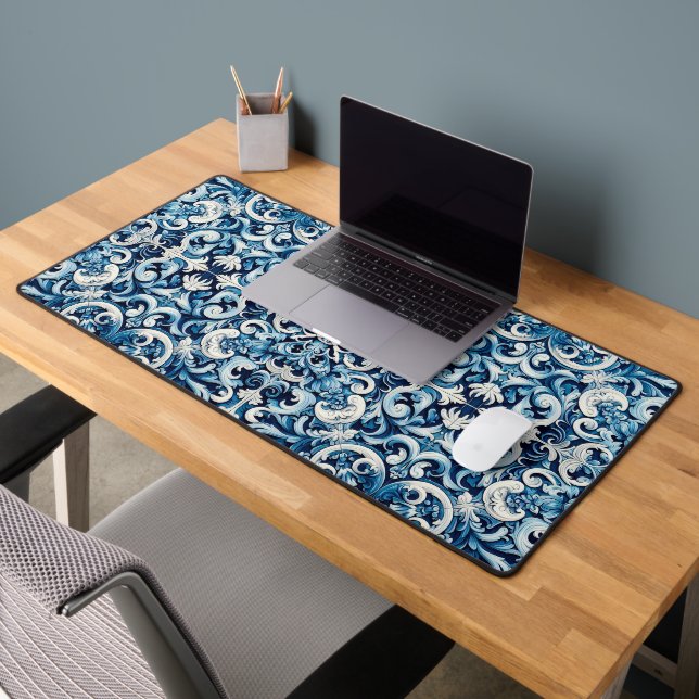 Portuguese tile pattern desk mat (Office 2)