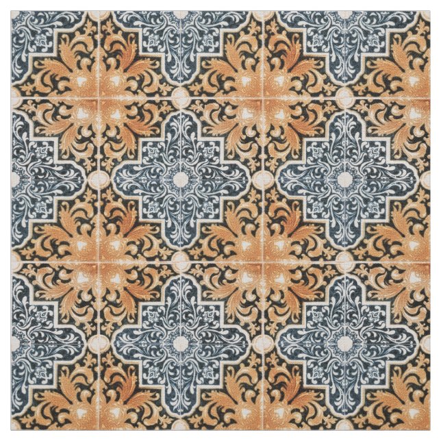 Portuguese Tile Pattern Fabric (Swatch)