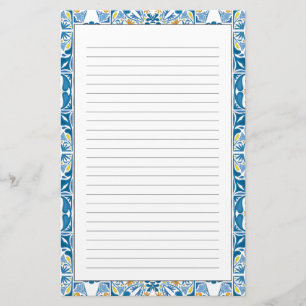 Portuguese Tile Pattern Stationery
