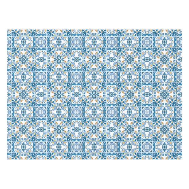 Portuguese Tile Pattern Tablecloth (Front (Horizontal))