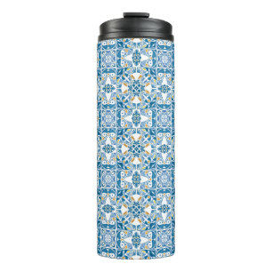 Portuguese Tile Pattern Thermal Tumbler