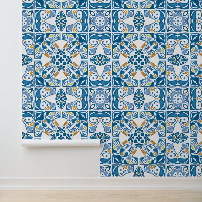 Portuguese Tile Pattern Wallpaper (Application)